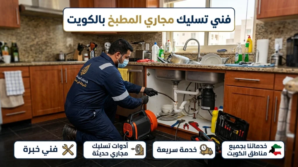 فني تسليك مجاري المطبخ بالكويت