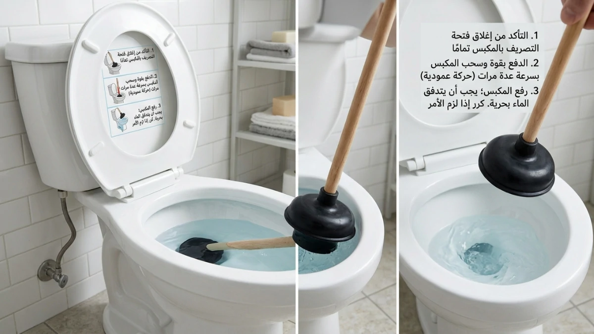 خطوات استخدام المكبس للتسليك 
